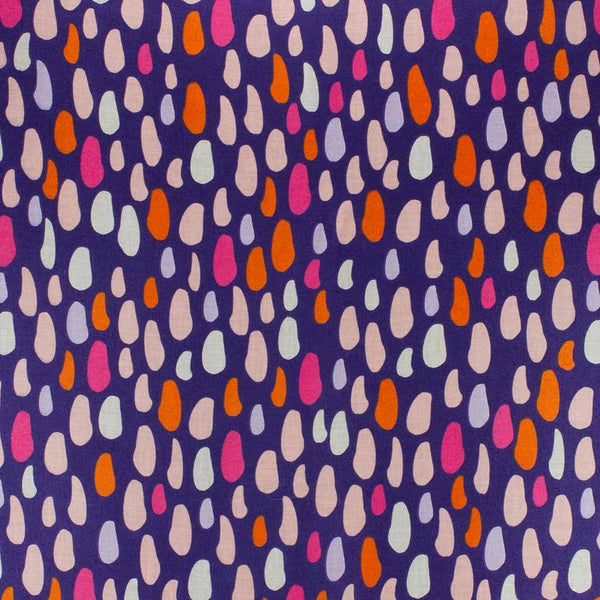 Dot Print Scarf, Purple Mix