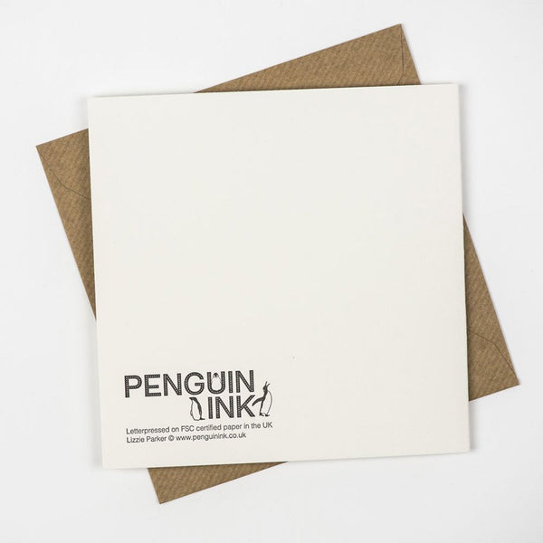 Penguin Ink Ho Ho Ho Red Foil Card