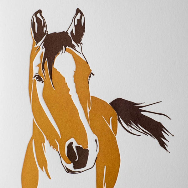 Penguin Ink Horse Card