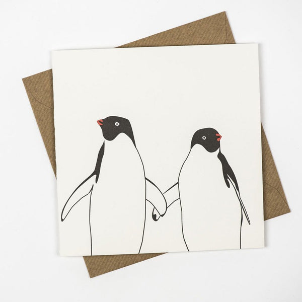 Penguin Ink Penguins In Love Card