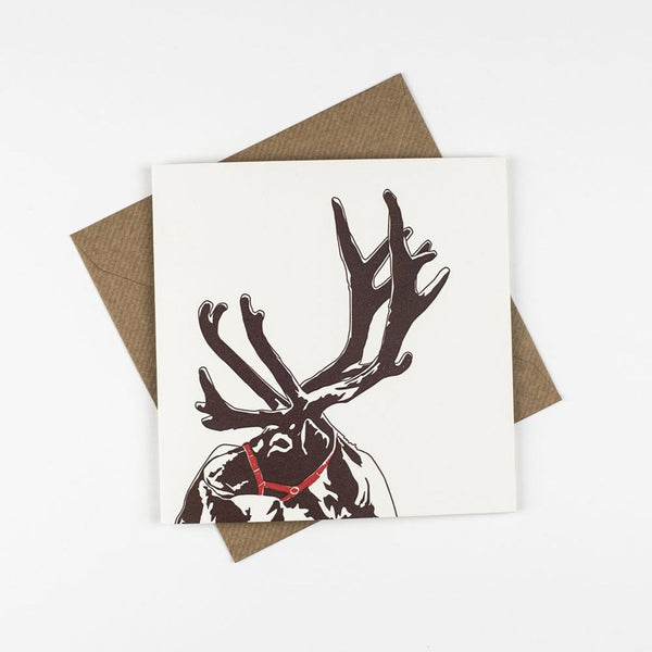Penguin Ink Reindeer Card