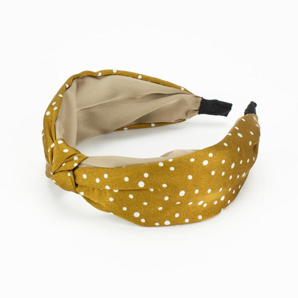 Polka Dot Headband, Brown